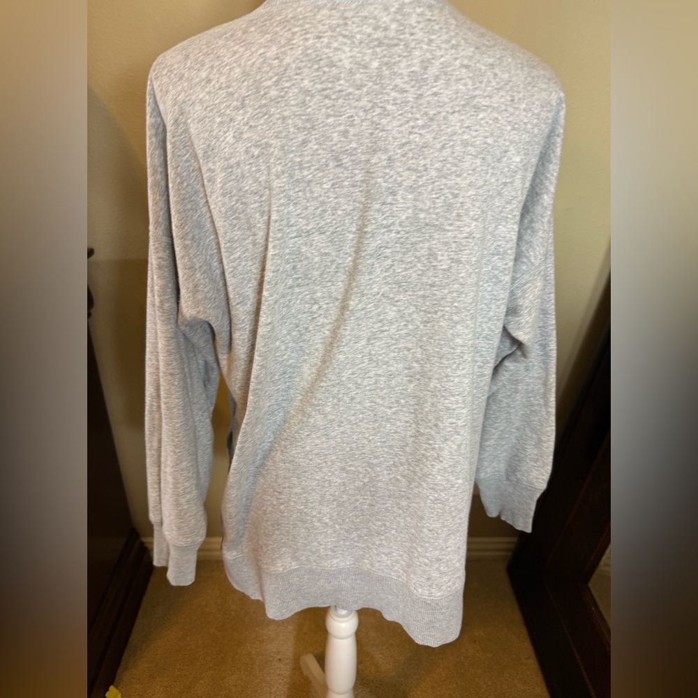 aerie oversized grey sweatshirt with split hem on sides size small - Picture 6 of 10